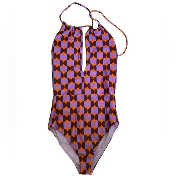 La DoubleJ Esther Swimsuit Mezzaluna Orange in Lycra - Picture 2 of 3